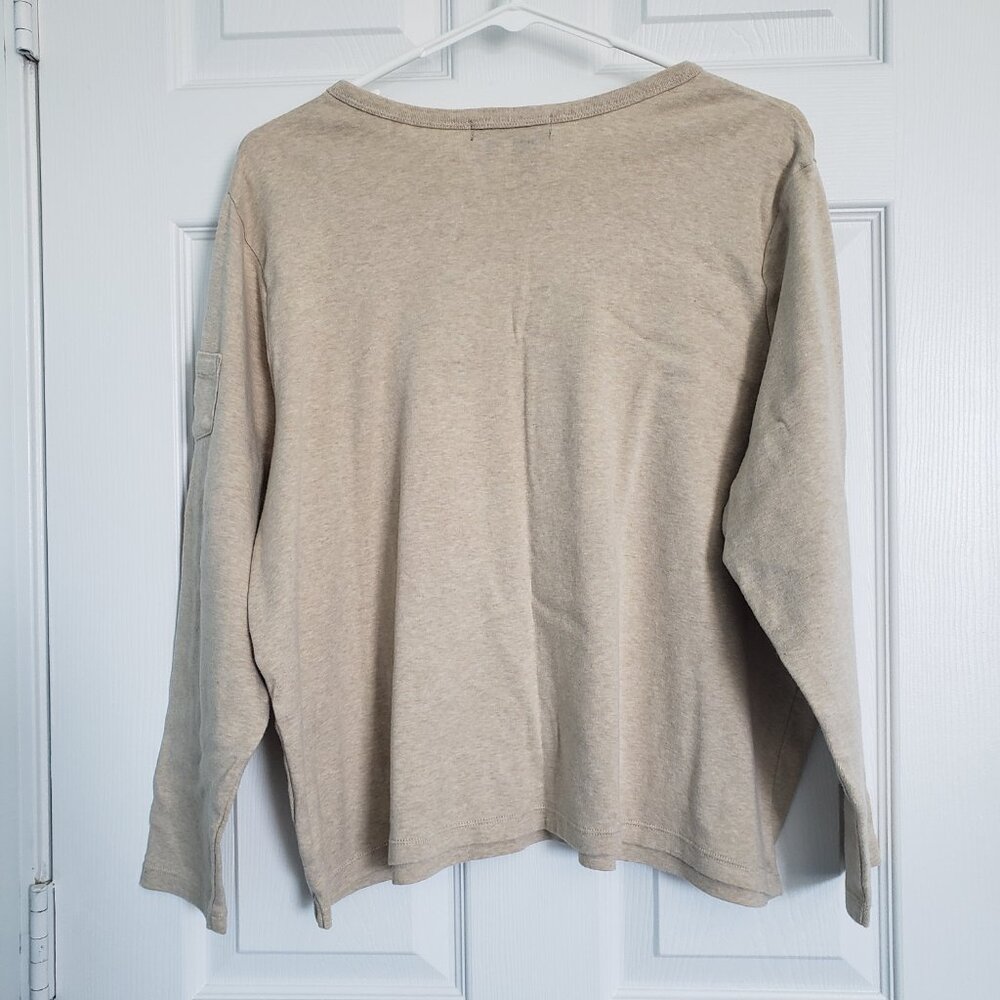 Vintage Lauren Ralph Lauren Crew Neck Pullover Sweater Womens 2X Tan Minimalist - Picture 2 of 8